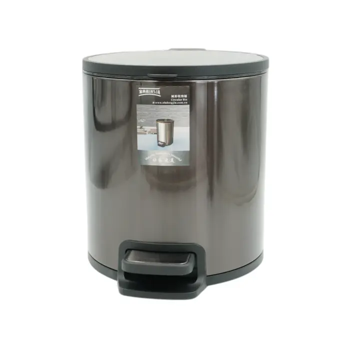 Trash Bin - DY236(10L) - Steel Bin - მეტალის ნაგვის ურნა 10 ლიტრიანი pg-85705color ვერცხლისფერი Trash Bin - DY236(10L) - Steel Bin - მეტალის ნაგვის ურნა 10 ლიტრიანი pg-85705color ვერცხლისფერი