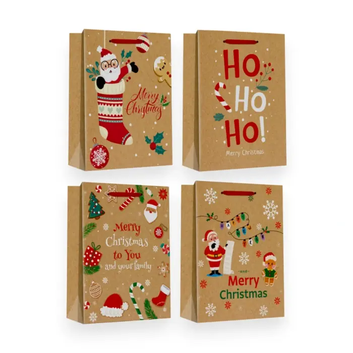 Gift Wrapping - xbag-9164L - Paper Bag - სასაჩუქრე საახალწლო მუყაოს ჩანთა pg-16298 