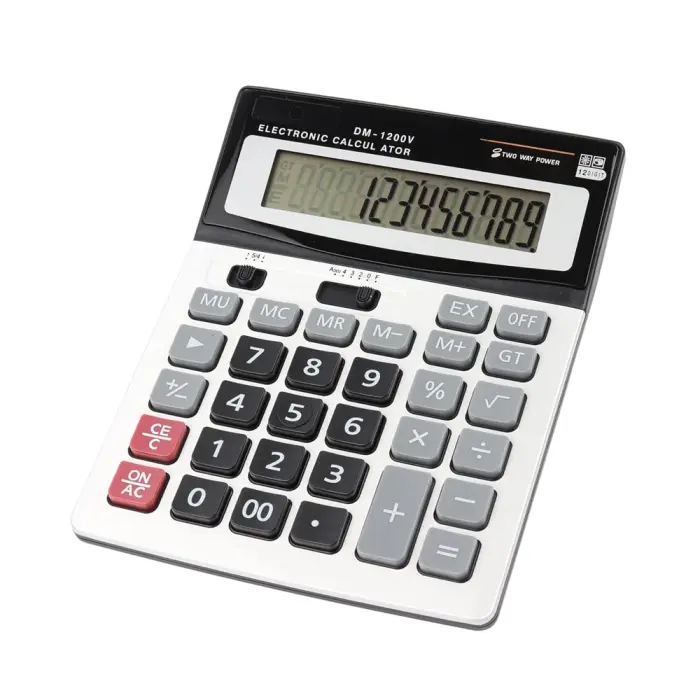 Calculator - DM-1200V - კალკულატორი pg-85207color ვერცხლისფერი 