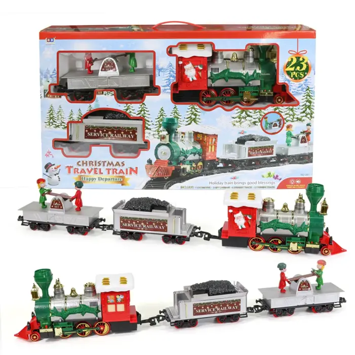 Xie Sheng Toys - 9182-6 - Christmas Travel Train - საშობაო დეკორაცია, მატარებელი (განათებით) pg-86021 