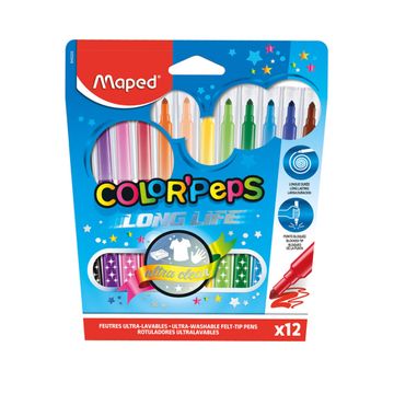 Maped - 845020 - Color'Peps LONG LIFE - ფლომასტერების ნაკრები 12 ფერი pg-81866color მრავალფერიანი 