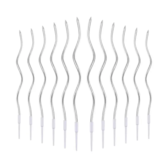 სადღესასწაულო სანთელი, ვერცხლისფერი (დაგრეხილი) - R44-silver - Festive Candle pg-85879color ვერცხლისფერი 