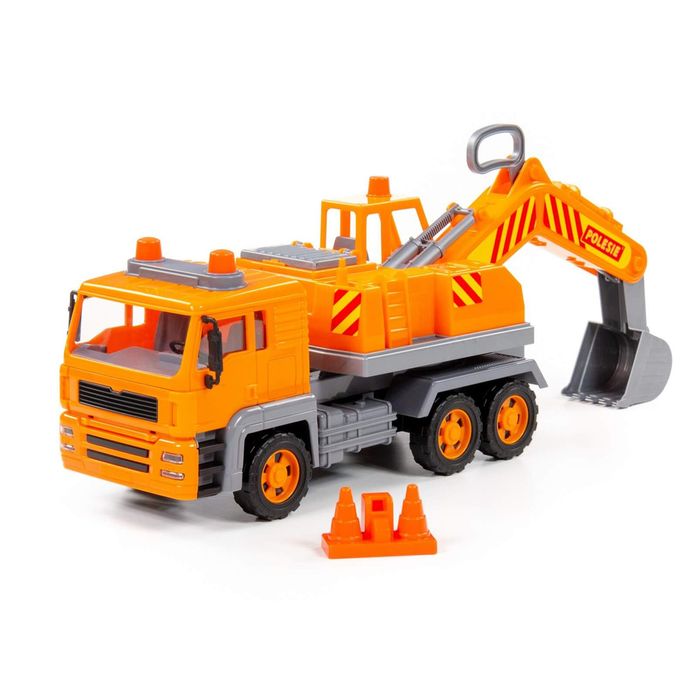 Polesie - 87911 - Diamond 2 Excavator Truck - სათამაშო სატვირთო ექსკავატორი pg-81386color ნარინჯისფერი Polesie - 87911 - Diamond 2 Excavator Truck - სათამაშო სატვირთო ექსკავატორი pg-81386color ნარინჯისფერი