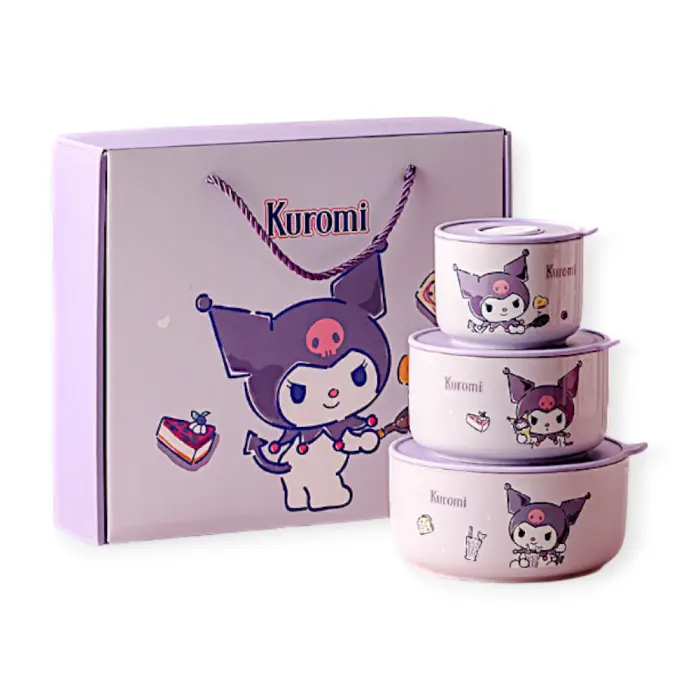 Ceramic Fresh Bowl - AYMC24-413 - კერამიკული თასების ნაკრები 3 ცალი pg-85766color იისფერი 