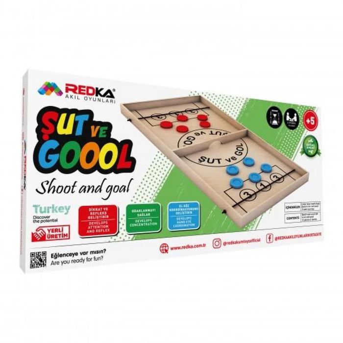 REDKA - RD5256 - Shoot and Goal - ხის სამაგიდო თამაში pg-81506color მრავალფერიანი REDKA - RD5256 - Shoot and Goal - ხის სამაგიდო თამაში pg-81506color მრავალფერიანი