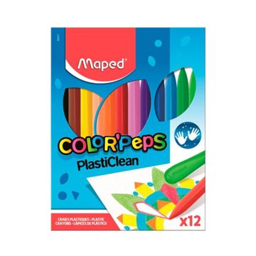 Maped - 862011- Color'Peps Plastic Clean - პლასტიკური ფანქრები 12 ფერი pg-81886color მრავალფერიანი 