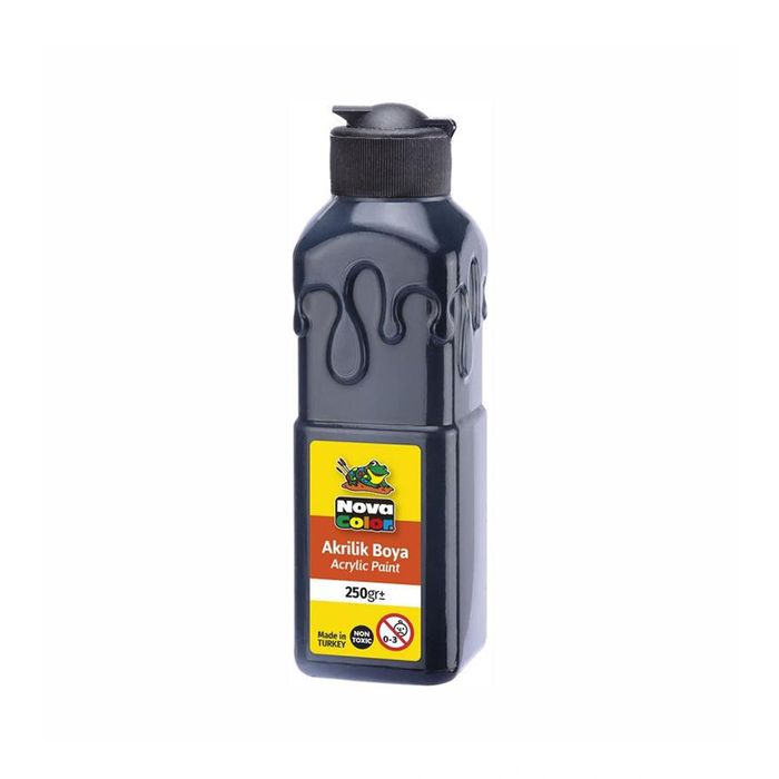 NovaColor NC-3015 აკრილის საღებავი 250გრ შავი pg-81558color შავი NovaColor NC-3015 აკრილის საღებავი 250გრ შავი pg-81558color შავი