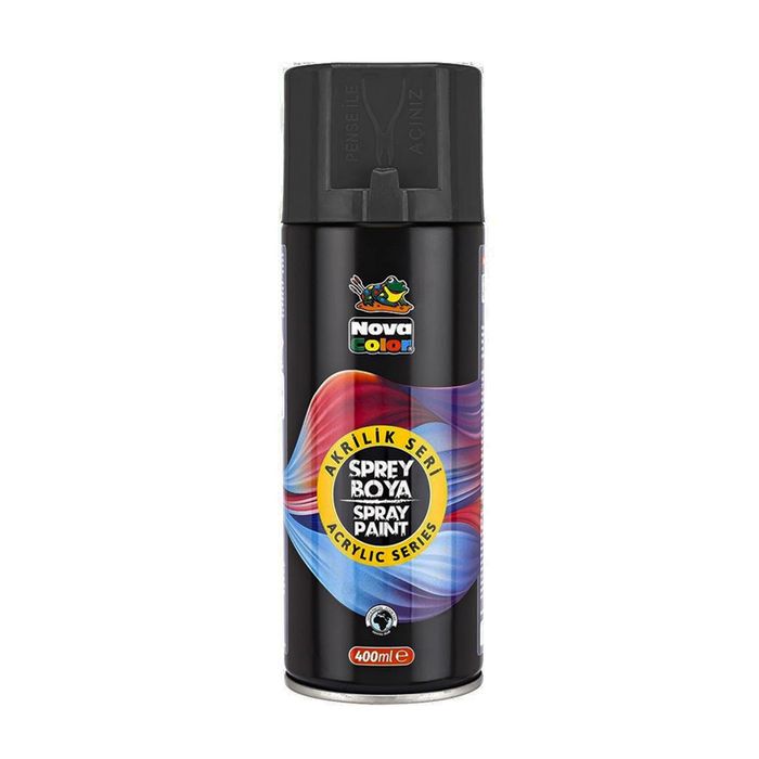 NovaColor - NC-3505 - Acrylic Spray Paint - აკრილის სპრეი საღებავი - 400ml - შავი pg-81571color შავი NovaColor - NC-3505 - Acrylic Spray Paint - აკრილის სპრეი საღებავი - 400ml - შავი pg-81571color შავი