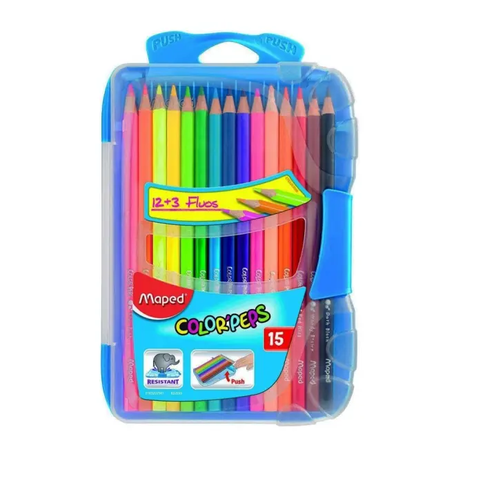 Maped - 832035 - Color'Peps - ფანქრების ნაკრები - 15 ფერი pg-04383color მრავალფერიანი 