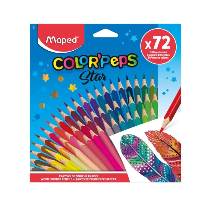 Maped - 832072 - Color'Peps Star - ფერადი ფანქარი 72 ფერი pg-81862color მრავალფერიანი 