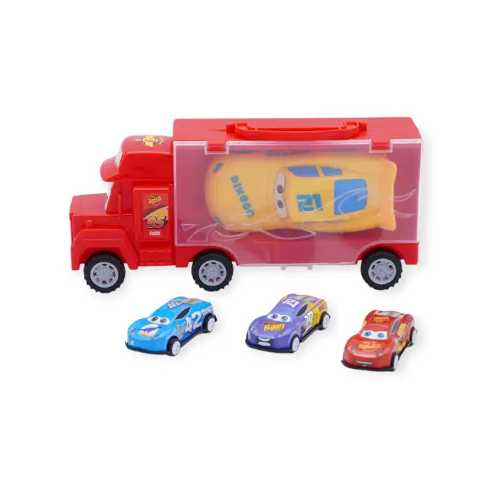 McQueen Transport Truck Playset - 1688-190 - სათამაშო მანქანების ნაკრები pg-85650 