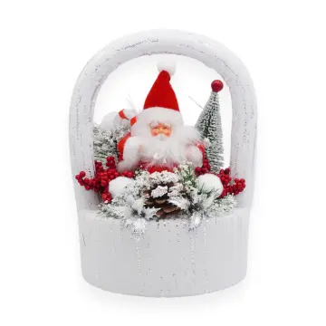 Christmas Decoration - 23h-240(28x20) - საშობაო ხელნაკეთი დეკორაცია (კალათი) pg-85014 