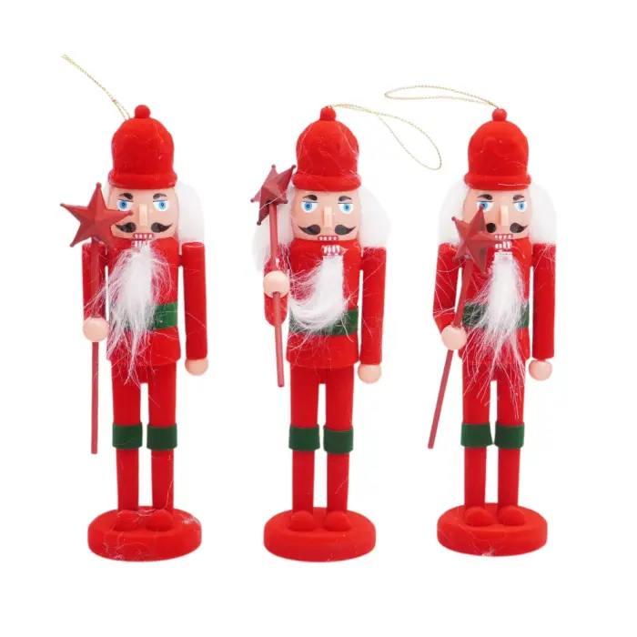 Christmas Decoration - 364-1 - 17cm - საშობაო დეკორაცია მაკნატუნა, წითელი 17სმ pg-85995color წითელი 