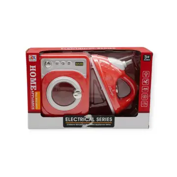 Home Technics - 6867A - Iron with Washer Machine - სათამაშო უთო, პლასტმასის pg-84710color წითელი 