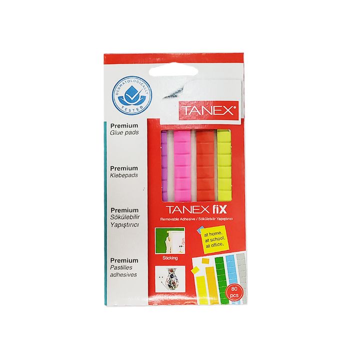 TANEX T-FIX -COLOR წებოვანი მისაკრავი კუბიკები  ფერადი 50 გ pg-81520color მრავალფერიანი 