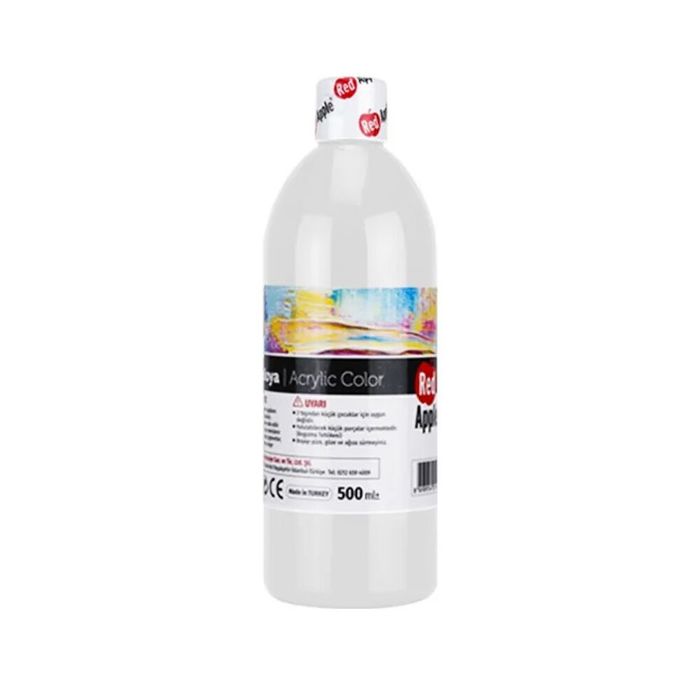 RED APPLE - RA-150-15 აკრილი 500 მლ თეთრი pg-81676 RED APPLE - RA-150-15 აკრილი 500 მლ თეთრი pg-81676