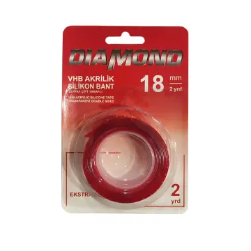 ARK - 2414 – VHB Acrylic Silicone Tape - სილიკონის ორმაგი სკოჩი - 1.8m x18mm pg-85100color წითელი 