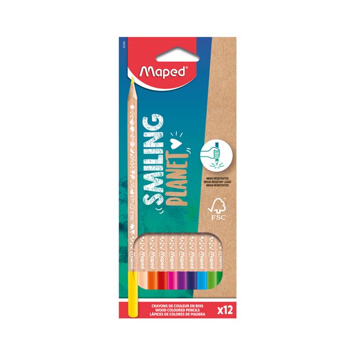 Maped - 831800 FC - Smiling Planet - ფერადი ფანქარი 12 ფერი pg-81857color მრავალფერიანი 