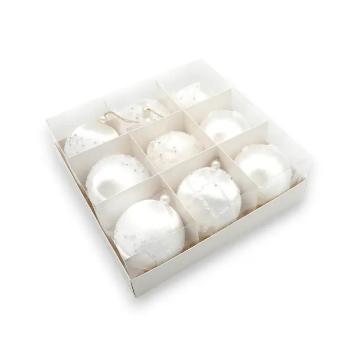 Christmas Trees Decoration - XOX-GW-215 - 8cm - ნაძვისხის მოსართავი ბურთები pg-16338 