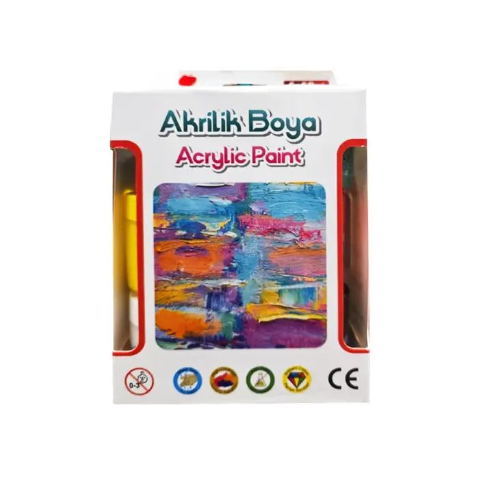 RED APPLE - RA50-6 - Acrylic Paint - აკრილი - 6x50ml pg-85103color მრავალფერიანი 