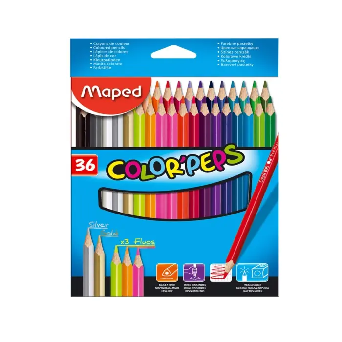 Maped - 832017 - Color'Peps - ფერადი ფანქრების ნაკრები - 36 ფერი pg-03248 