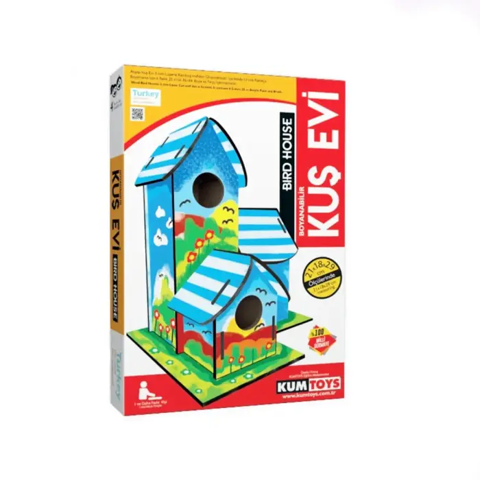 REDKA rd5269 სათამაშო ასაწყობი ჩიტის სახლი,ხის pg-83410 