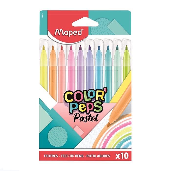 Maped - 845469 - Color'Peps Pastel - ფლომასტერების ნაკრები 10 ფერი pg-81870color მრავალფერიანი 