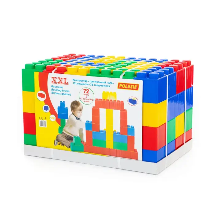 Polesie 068040 - XXL Blocks - 72x72 - სათამაშო კონსტრუქტორი - ასაწყობი კუბიკები pg-81404color მრავალფერიანი 