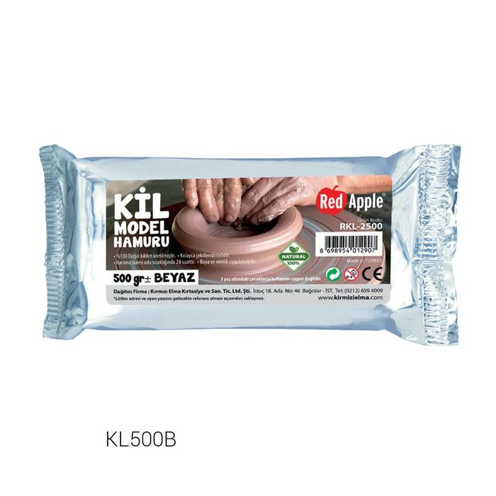 KL500B თიხა 500 გრ თეთრი pg-81725 KL500B თიხა 500 გრ თეთრი pg-81725