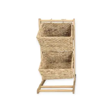 Wicker Tray - 9304-53 - with 2 sections - მოწნული სათავსო 2 განყოფილებით pg-85696 