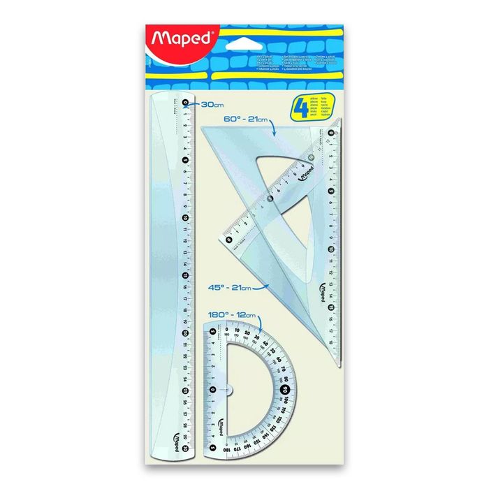 Maped - 242830 - გეომეტრიული სახაზავების ნაკრები pg-03632color გამჭივალე 