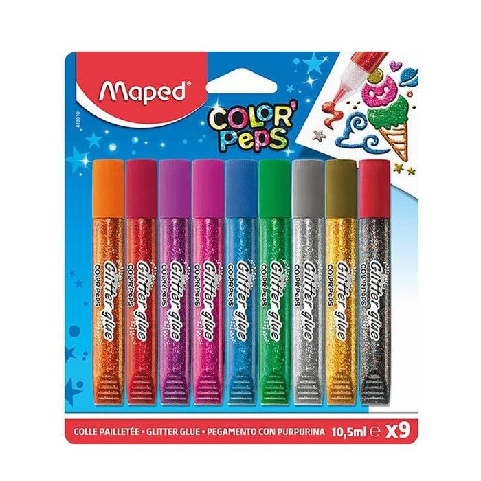 Maped - 813010 - Color'Peps - ბრჭყვილა წებო 9 ფერი pg-81965color მრავალფერიანი 
