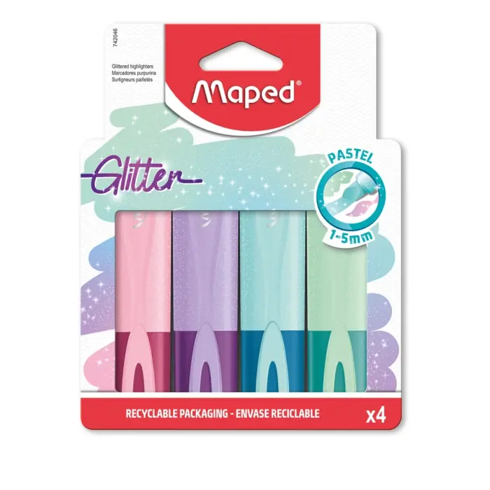 Maped - 742038 - FluoPeps Classic - Glitter Pastel - ტექსტის მოსანიშნი მარკერი pg-85140 