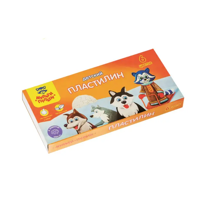 Multi-Pulti - PL-10232-6 - პლასტელინი 6 ფერიანი pg-83295color მრავალფერიანი Multi-Pulti - PL-10232-6 - პლასტელინი 6 ფერიანი pg-83295color მრავალფერიანი