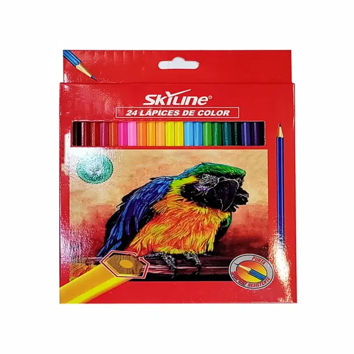 Skyline - SK-004-24 - ფერადი ფანქრების ნაკრები - 24 ფერი pg-80698color მრავალფერიანი Skyline - SK-004-24 - ფერადი ფანქრების ნაკრები - 24 ფერი pg-80698color მრავალფერიანი