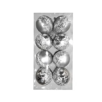 Christmas Tree Decoration - XOX-LR1008 - ნაძვისხის სათამაშო ბურთები pg-85048color ვერცხლისფერი 