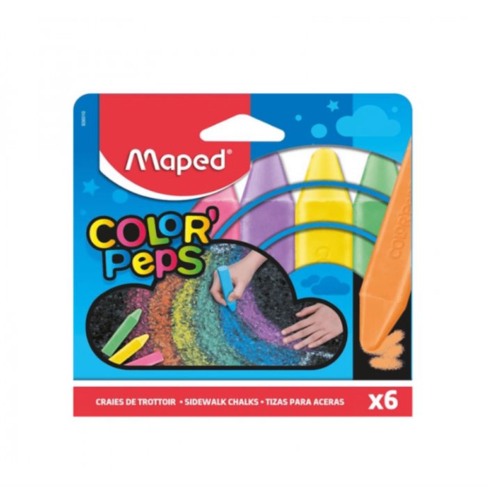 Maped - 936010 - Color'Peps - ფერადი ცარცი - 6 ფერი pg-81899color მრავალფერიანი 